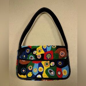 STAUD beaded multicolor shoulder bag